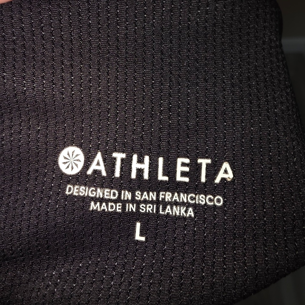 ATHLETA Strappy Go Lucky Sports Bra- Black-‎ Large Excellent PreOwned - Picture 6 of 6